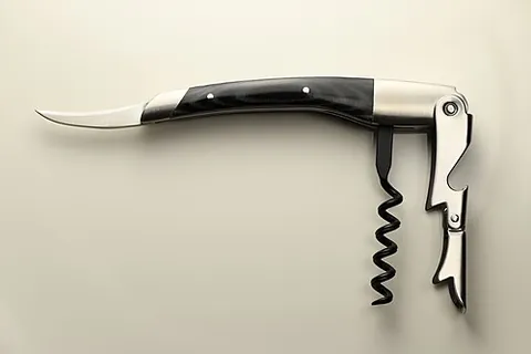 waiter's friend: a type of corkscrew having a folding design and including a small blade resembling a pocketknife