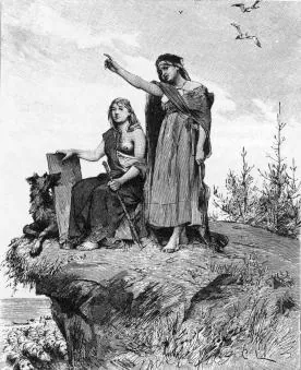 völva: in Old Norse society, a female practitioner of magic divination and prophecy