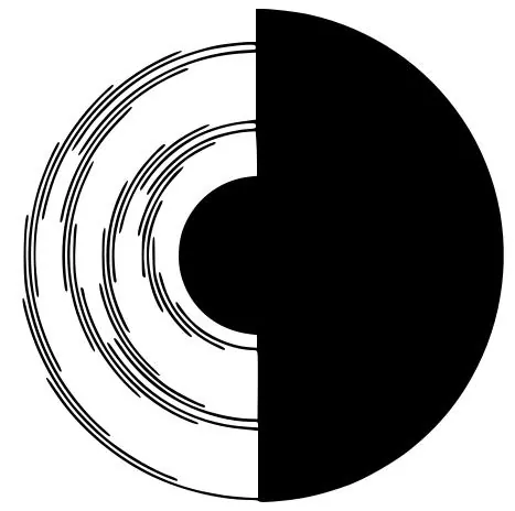 benham's top: a disk marked with lines or colours that appears to produce arcs of colour when spun