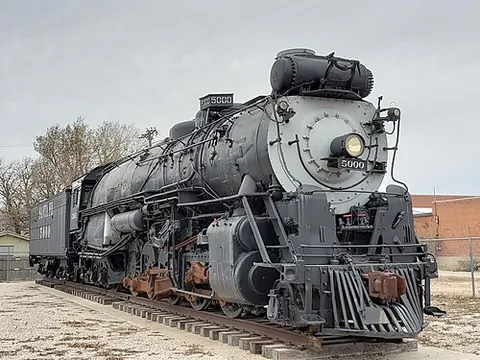 2-10-4: under the Whyte notation system, a steam locomotive that has two leading wheels arranged in a...