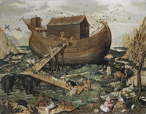 noah's ark: the vessel built by Noah under God's instructions, as described in Genesis and the Quran, to save...