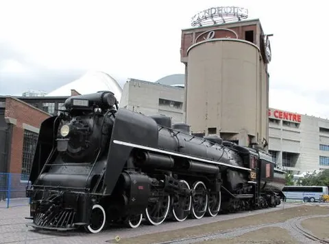 4-8-4: under the Whyte notation system, a steam locomotive that has four leading wheels arranged in a...
