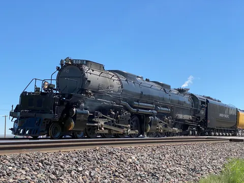 4-8-8-4: under the Whyte notation system, a Mallet-type locomotive with four leading wheels on a leading...