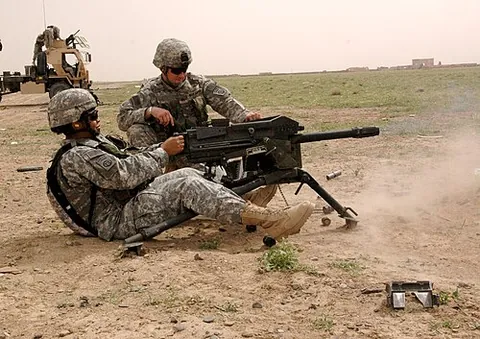 40 mike-mike: any weapon firing a 40mm grenade. Often specifically the M203 grenade launcher, mounted underneath...