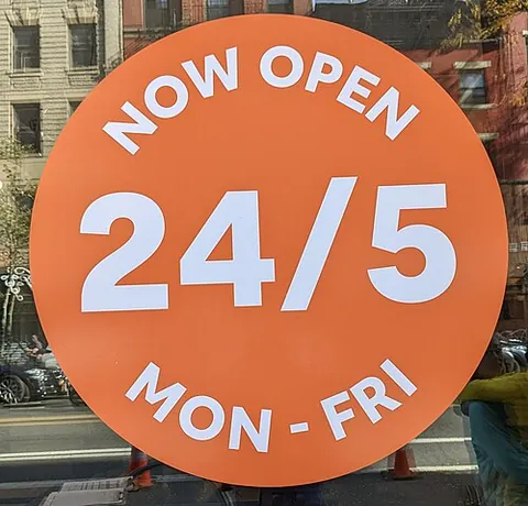 24/5: 24 hours per day, five days per week (implicitly weekdays: Monday through Friday). Designates a...