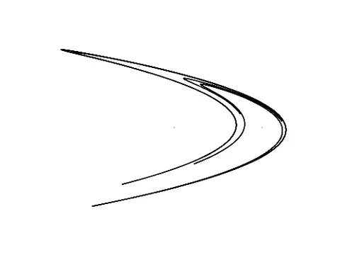 hénon map: a discrete-time dynamical system that maps one point to another on the plane, known for exhibiting...