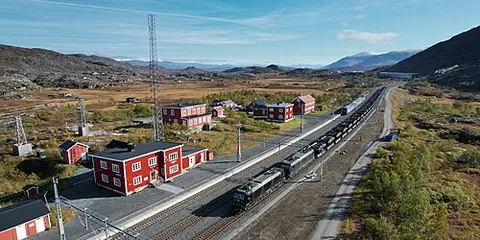 bjørnfjell: a village in Narvik municipality, Nordland, Norway, near the border with Sweden