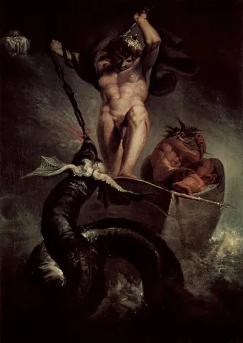 jörmungandr: the World Serpent or Midgard Serpent, an offspring of Loki, which is thrown into the ocean by Odin...