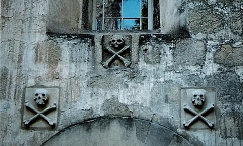 death's-head: a human skull, especially as symbol of death