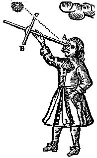 jacob's staff: a single straight rod or staff, pointed and iron-shod at the bottom, for penetrating the ground,...