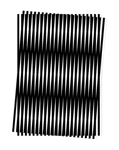 moiré: a pattern that emerges when two grids are superimposed over one another, sometimes unintended or...