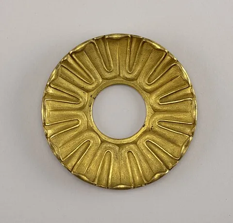 bobèche: a cup or ring at the top of a candlestick, used to catch melted wax running down the side of the...