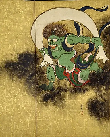 fūjin: the Japanese god of winds and storms, along with Raijin and Susanoo