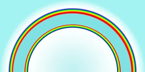 alexander's band: the area of unlit sky between two rainbows, caused by the deviation angles of the primary and...