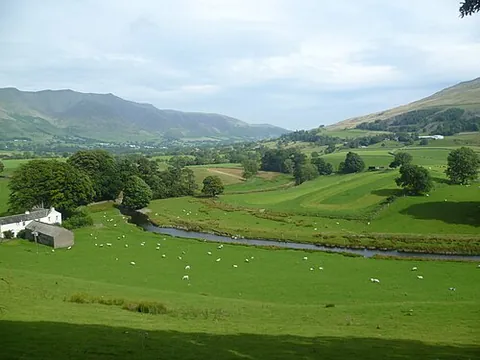 st john's in the vale: a valley in St John's, Castlerigg and Wythburn parish, Cumberland district, Cumbria, England, with...
