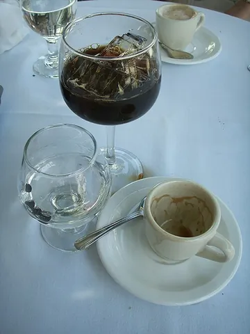 chasse-café: a small serving of spirits taken to remove the taste of coffee, tobacco, etc
