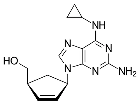 abacavir: an antiretroviral drug (trademark Ziagen) taken orally in the form of its sulfate...