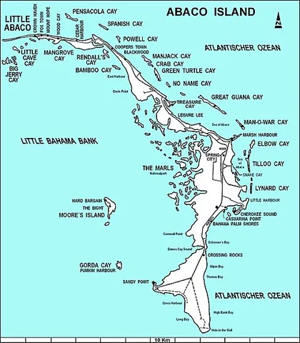 abaco islands: an archipelago in the north of the Bahamas