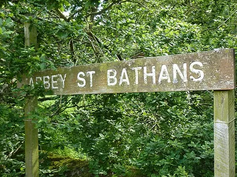 abbey st bathans: a village and civil parish of Berwickshire, Scottish Borders council area, Scotland (OS grid ref...