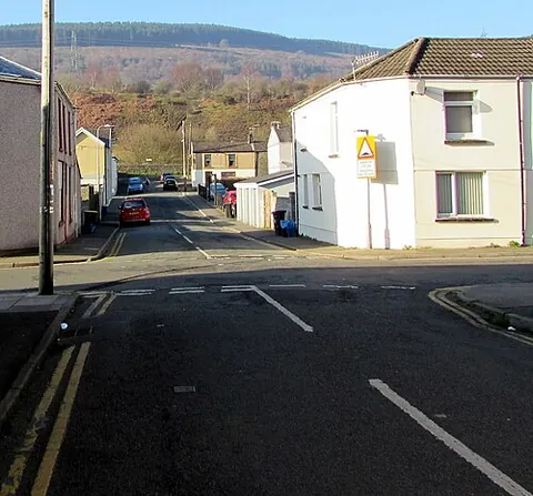 abercanaid: a village in Troed-y-rhiw community, Merthyr Tydfil borough, Wales (OS grid ref SO0503)