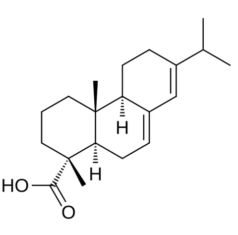 abietic acid: a yellowish resin acid isolated from rosin and used in varnishes and esters for plasticizers;...