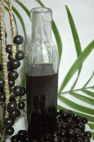acai berry: a fruit, similar in size to a grape, that grows on the Brazilian wild palmberry tree, Euterpe...