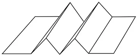 accordion fold: paper that has been folded alternately multiple times