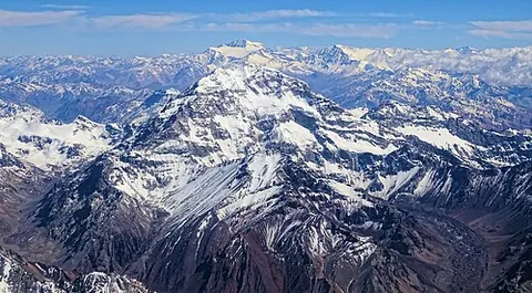aconcagua: a mountain in Argentina in the Andes, the highest point in South America