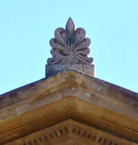 acroterium: one of the small pedestals, for statues or other ornaments, placed on the apex and at the basal...