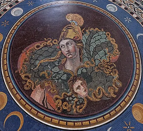 aegis: a mythological shield associated with the Greek deities Zeus and Athena (and their Roman...