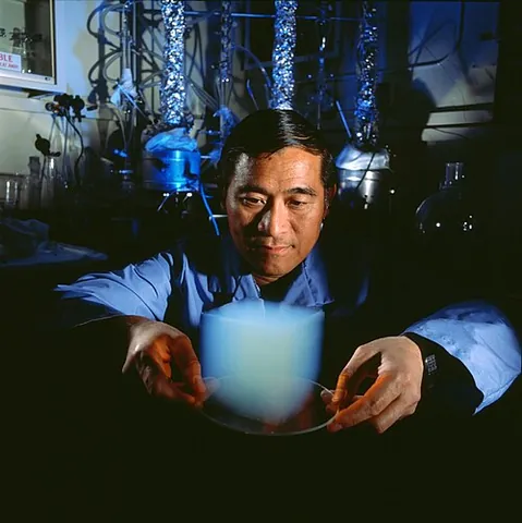aerogel: a porous, ultralight solid-state substance, similar to gel, in which the liquid component is...