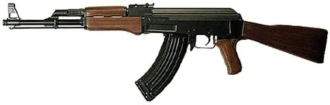 ak-47: the Soviet-built 1947 Kalashnikov assault rifle or any similar rifle built to this design