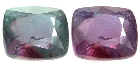 alexandrite: a form of chrysoberyl that displays a colour change dependent upon the light source, along with...
