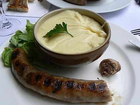 aligot: a dish traditionally made in the south of Auvergne from melted Tomme cheese blended into mashed...