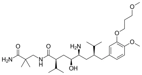 aliskiren: a renin inhibitor that is used in the treatment of hypertension