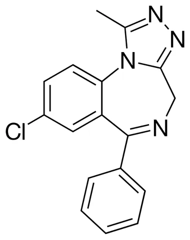 alprazolam: a drug (trademark Xanax) of the benzodiazepine group...