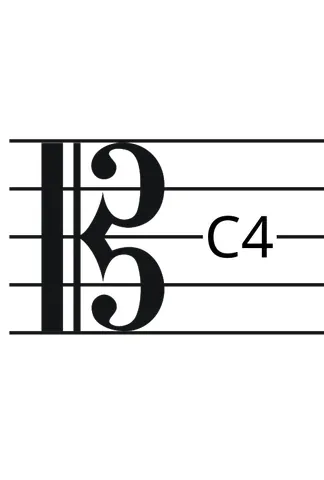 alto clef: a type of C-clef when placed on the third line of the staff in musical notation