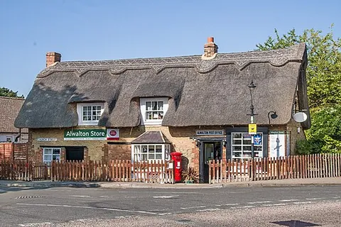 alwalton: a village and civil parish in Huntingdonshire district, Cambridgeshire, England, on the western...