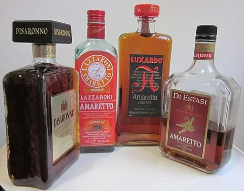 amaretto: a sweet-bitter liqueur originating from Italy (but also produced in Turkey), flavored with almonds...