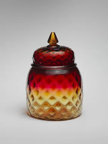 amberina: a kind of two-toned glassware manufactured mainly in New England in the late 19th century