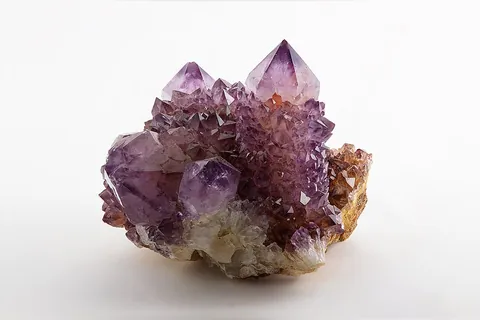 amethyst: a transparent purple to violet variety of quartz with traces of manganese, used as a gemstone