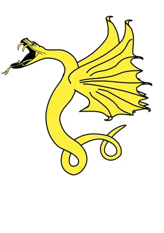 amphiptere: a type of winged serpent, with two bat-like wings and typically with no other limbs
