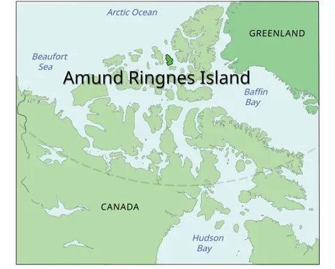 amund ringnes island: an uninhabited island of the Qikiqtaaluk region, Nunavut territory, Canada