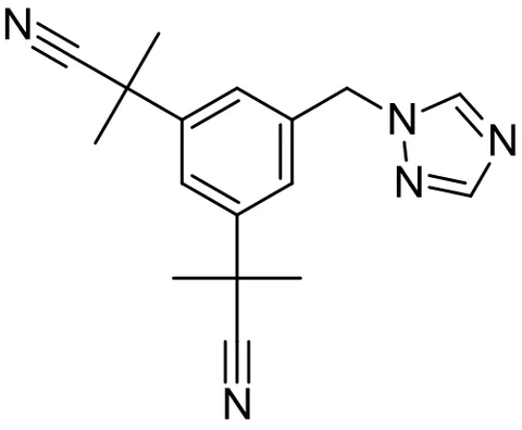 anastrozole: a nonsteroidal aromatase inhibitor C₁₇H₁₉N₅ (trademark Arimidex) used to treat breast cancer after...