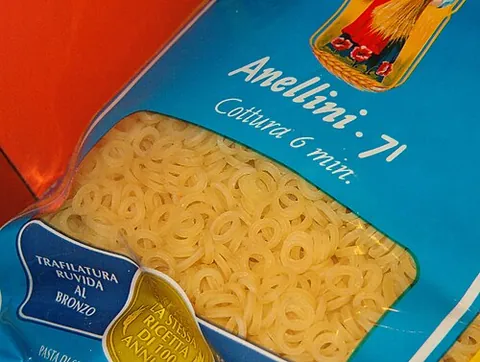 anellini: a type of pasta composed of little rings