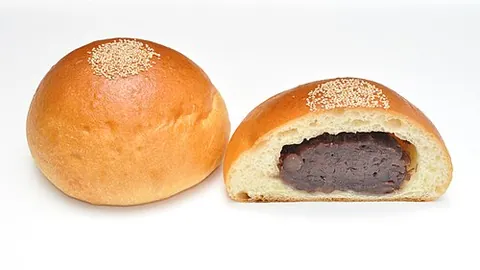 anpan: a Japanese sweet roll most commonly filled with red bean paste