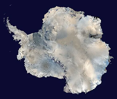 antarctica: the southernmost continent, south of the Southern Ocean, containing the South Pole