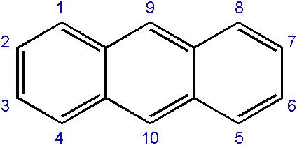 anthracene: a tricyclic aromatic hydrocarbon (an acene containing three fused rings) obtained from coal tar;...