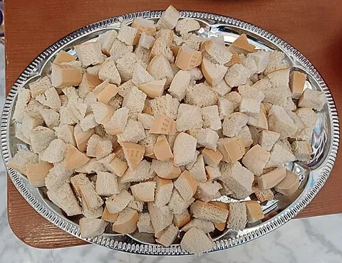 antidoron: a piece of ordinary leavened bread, taken from remnants of loaves used for the Eucharist, which has...