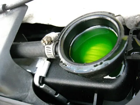 antifreeze: a substance, such as glycol, used to lower the freezing point of water